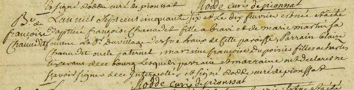 Naissance Francoise Chanudet 10 2 1756.jpg